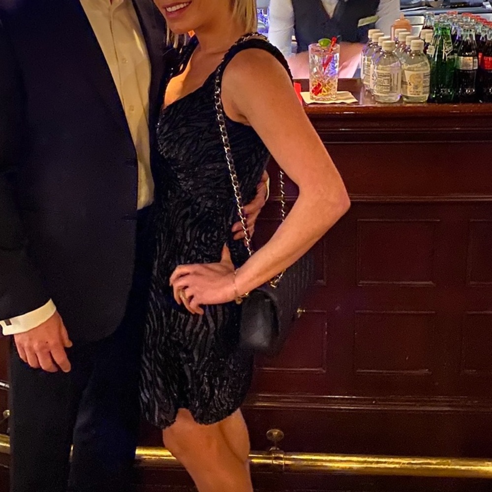 Saylor Farrah Velvet Tiger Devoré Dress